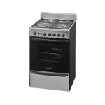 Cocina A Gas Longvie 13501xf 56cm Inox Cajón Parrilla
