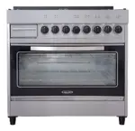 Cocina Multigas Maraldi Cheff Glass 87 Cm 6 Hornallas