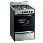 Cocina A Gas Longvie 13231xf 56cm Inox Cajón Parrilla Acero Inoxidable