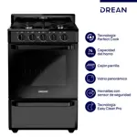 Cocina Multigas 56 cm Negro Drean CD5602AN0