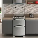 Cocina Electrolux 56dxq A Gas/eléctrica 4 Hornallas Plata