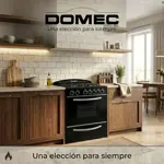 Cocina Domec Classic Line CNCLV, ancho 60 cms. negra