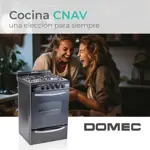 Cocina Multigas Domec CNAV Negra 50 cms.