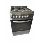 Cocina Domec F640 multigas, luz, encendido, acero inoxidable