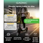 Monopatín Eléctrico Gadnic 250W Velocidad 25 Km H Autonomía 25 Km
