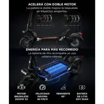 Monopatín Eléctrico Gadnic Motor Brushless 2x 2000W Velocidad Máxima 100 km/h