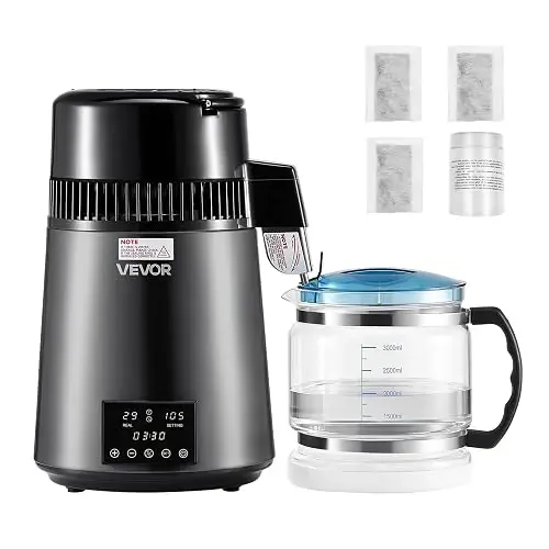 VEVOR Destilador de agua, filtro purificador de