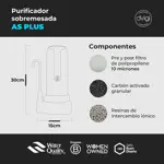 Purificador De Agua Plata 14000L Elimina Arsénico + 2 repuesto