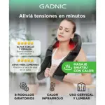 Masajeador Gadnic Ceibo Cervical y Lumbar Shiatsu Terapia Calor 3 Velocidades