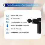 Masajeador Electrico Portatil Pistola Masajeadora MG003 Waggs