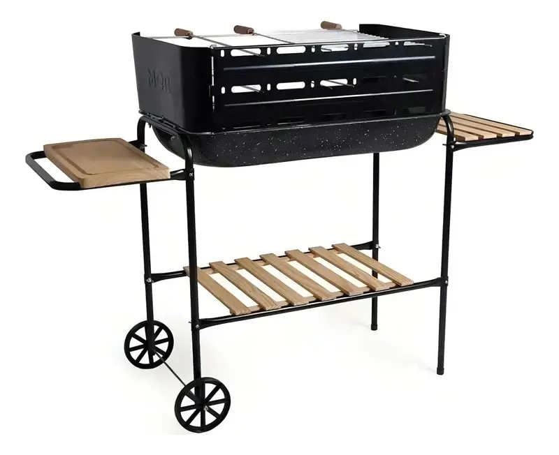 Parrilla Portátil Rodeio Mor Acero B/Esmaltada Con Ruedas