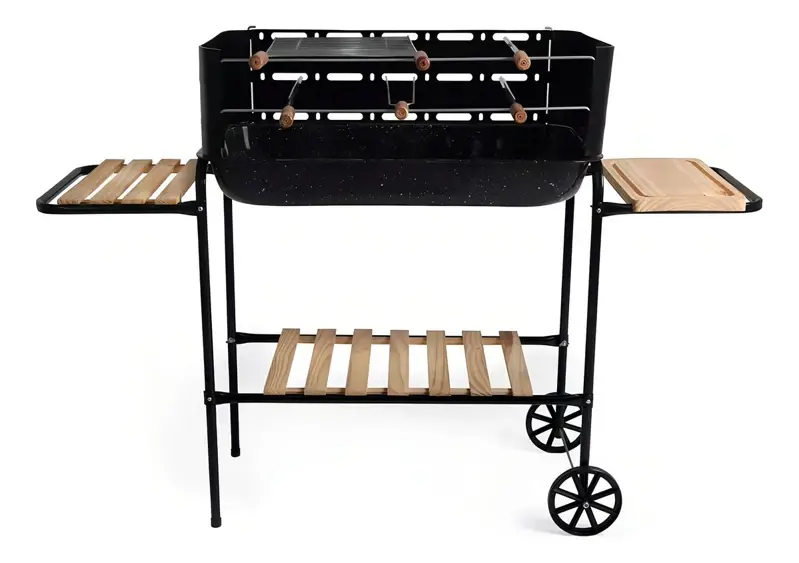 Parrilla Portátil Rodeio Mor Acero B/Esmaltada Con Ruedas