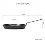 Sartén Kamado Argentino 30 Cm Hierro Laminado