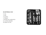 Set Parrilla 18pzs Kit Asador Acero Inoxidable Con Estuche