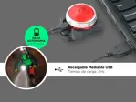 Luces Para Bicicleta Led Recargables Gadnic kit x 2 Impermeables