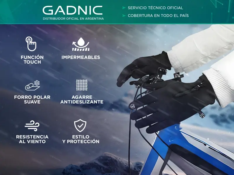 Guantes Térmicos Touch Gadnic MG 01 Deportes Extremos Talle M