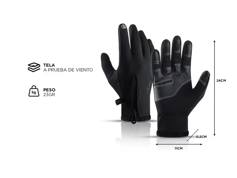 Guantes Térmicos Touch Gadnic MG 01 Deportes Extremos Talle M