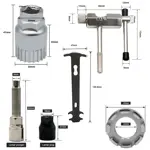 Kit Reparación Bicicletas con Extractor y Regla de Cadena Kit1