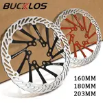 Disco de Freno Hidráulico Bucklos para Bicicleta, Ultraligero Red-180MM-2PC