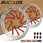 Rotor MTB Bucklos 203mm con Frenos Hidráulicos Duraderos Black-180MM