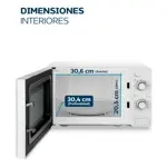 Microondas Philco 700 W 20 Litros Blanco MPHRW20UAN