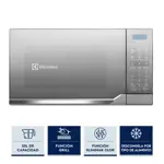 Microondas Electrolux 25L Plata con Grill y Función Descongelar EMDM25G5GSYG