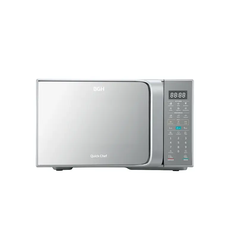 Microondas BGH QuickChef Digital Inverter con Grill Silver 28L