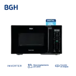 Microondas BGH QuickChef Digital Inverter con Grill Negro 23L