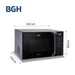 Microondas BGH QuickChef Digital Eco con Grill Negro 28L