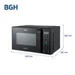Microondas BGH QuickChef Digital Inverter con Grill Negro 28L