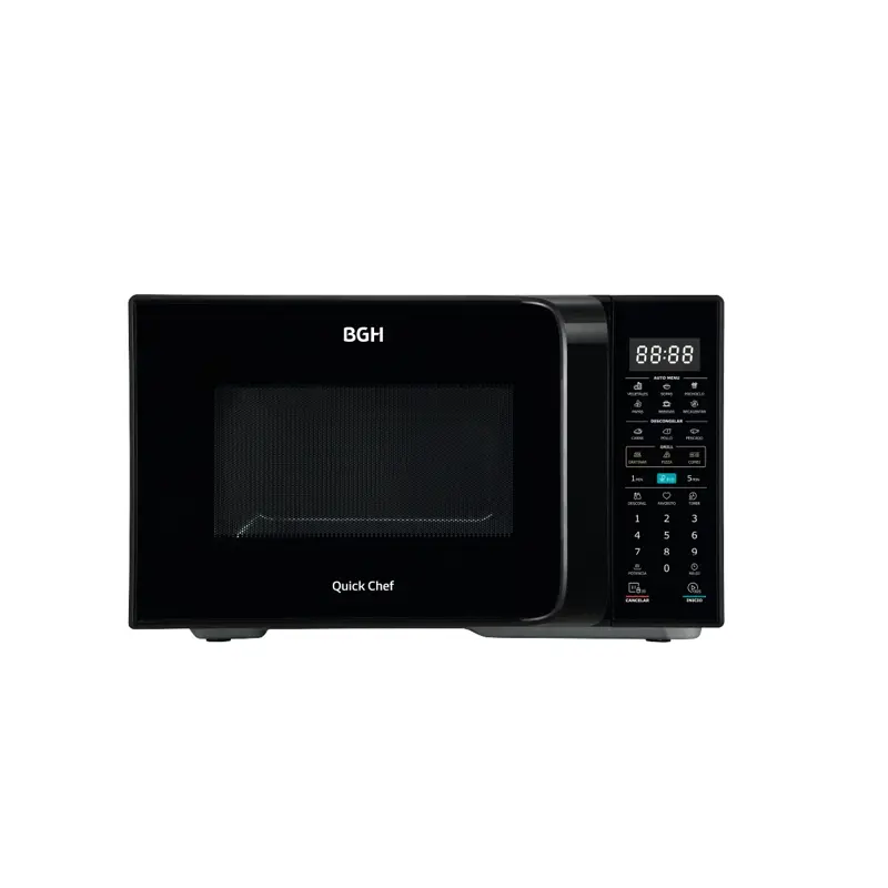 Microondas BGH QuickChef Digital Inverter con Grill Negro 28L