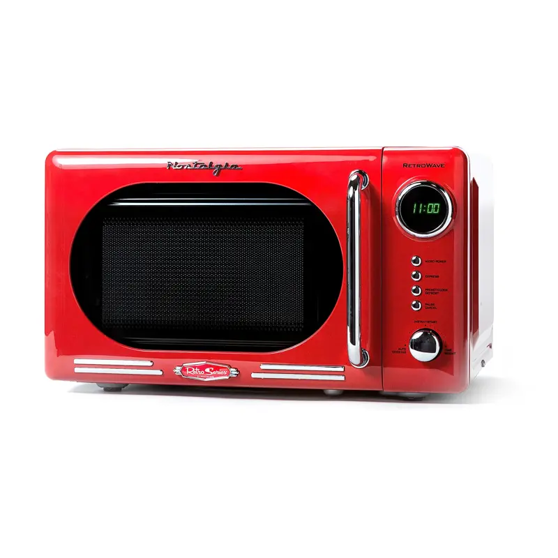 Horno microondas Nostalgia Retro Compact 0.7 pies cúbicos 700 W rojo