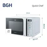 MICROONDAS BGH 20LT DIGITAL ECO BLANCO