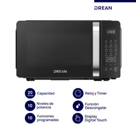 Microondas Digital 20 L Negro ...