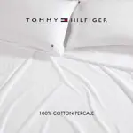 Juego De Sábanas Tommy Hilfiger De Percal De Algodón Blanco Blanco Sólido Diseño De La Tela
