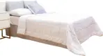 Cubrecama Oro Liso Full - 220x240 cm, Microfibra, Matelaseado, Blanco