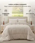 Acolchado Plumon Rieti By Gadnic Queen 4 Estaciones 230x240 Beige 300H