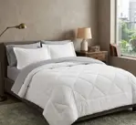 Acolchado 4 estaciones QUEEN - Reversible Blanco/Gris