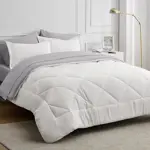 Acolchado 4 estaciones QUEEN - Reversible Blanco/Gris