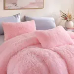 Juego Edredón Fluffy Smoofy Queen Rosa 3 Piezas Forro Polar