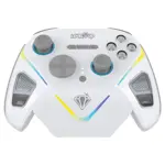 Joystick Gamer Level-Up Orus 3 en 1  con Dock de carga y Triple Conexión Blanco