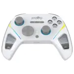 Joystick Gamer Level-Up Orus 3 en 1  con Dock de carga y Triple Conexión Blanco