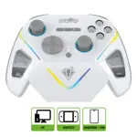 Joystick Gamer Level-Up Orus 3 en 1  con Dock de carga y Triple Conexión Blanco