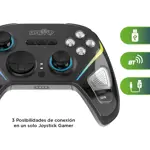 Joystick Gamer Level-Up Orus Dock de carga Wireless 2.4Ghz USB-C PC/Android/Switch Negro