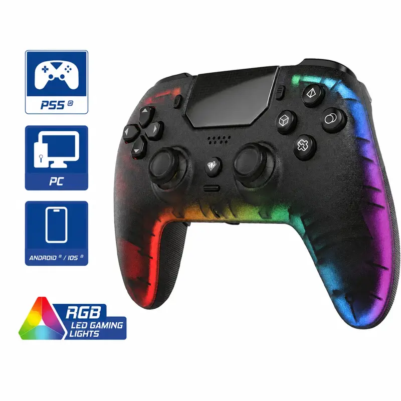 Joystick Level Up Bandit Bluetooth PS5 PC Android e iOS USB C Jack 3.5 Efecto Hall