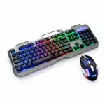 Combo Teclado Metalico + Mouse 6d Gamer Retroiluminado Usb Kl151 
