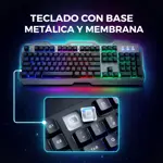Combo Teclado Metalico + Mouse 6d Gamer Retroiluminado Usb Kl151 