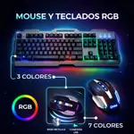 Combo Teclado Metalico + Mouse 6d Gamer Retroiluminado Usb Kl151 