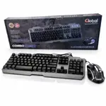 Combo Teclado Metalico + Mouse 6d Gamer Retroiluminado Usb Kl151 
