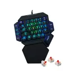 Teclado NISUTA Mecánico Gamer Rgb De 35 Teclas Con switch outemu rojo 1 Mano - NSKBGZ1M